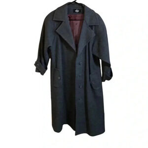 Vintage Woolrich Dark Gray Wool Peacoat Size Small